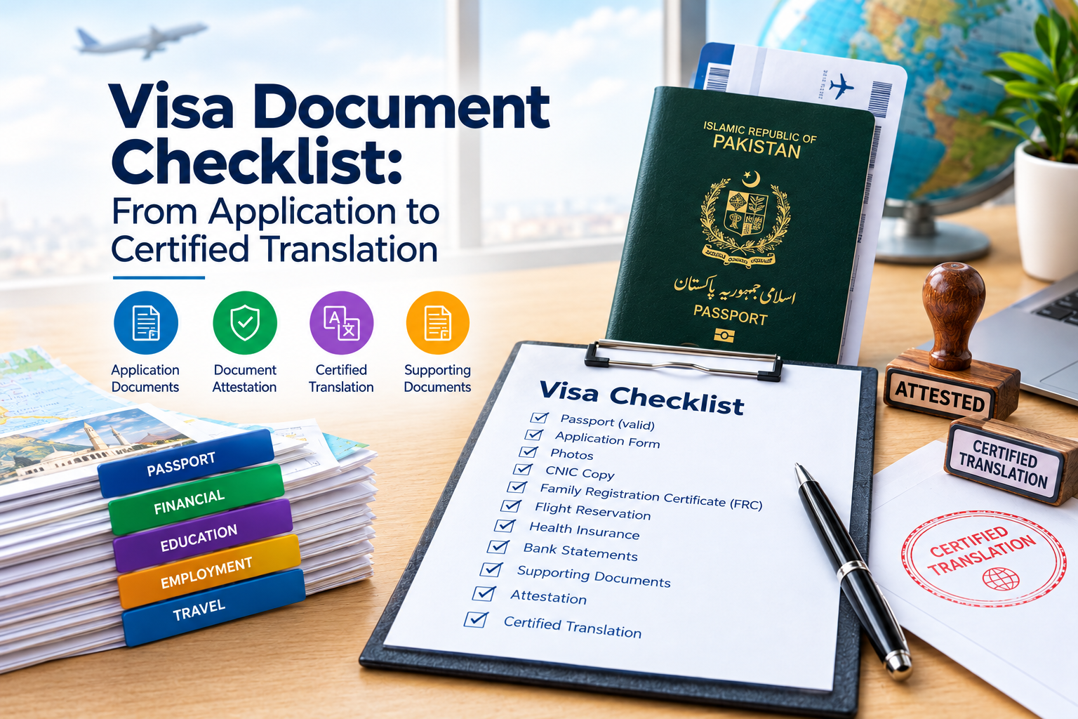 Visa document checklist for visa applications and required paperwork
