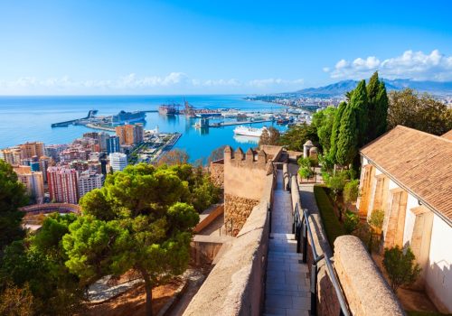 Malaga,Fortress,Walls.,Malaga,Is,A,City,In,The,Andalusia