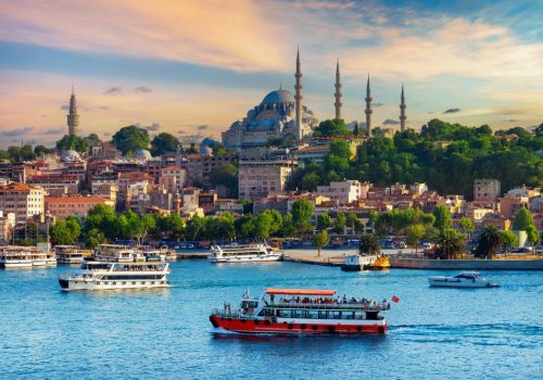 Touristic,Sightseeing,Ships,In,Istanbul,City,,Turkey.